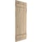 Ekena Millwork Rustic Three Board Joined Board-n-Batten Hand Hewn Faux Wood Shutters, 16 1/2W x 24H, PR SHUBJS16X24HHPR - alternate 9